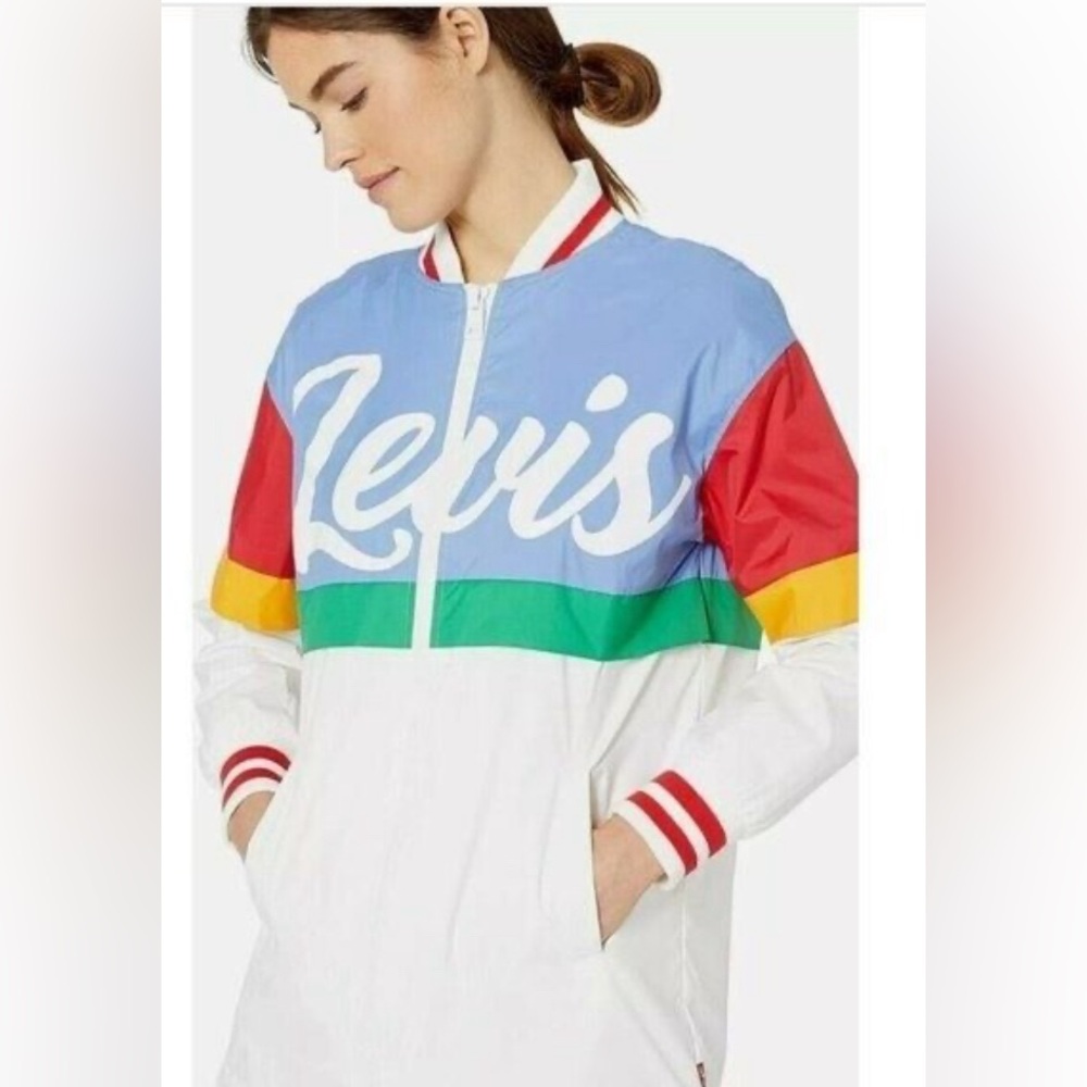 Levi's Women's Nylon Colorblocked Logo Bomber